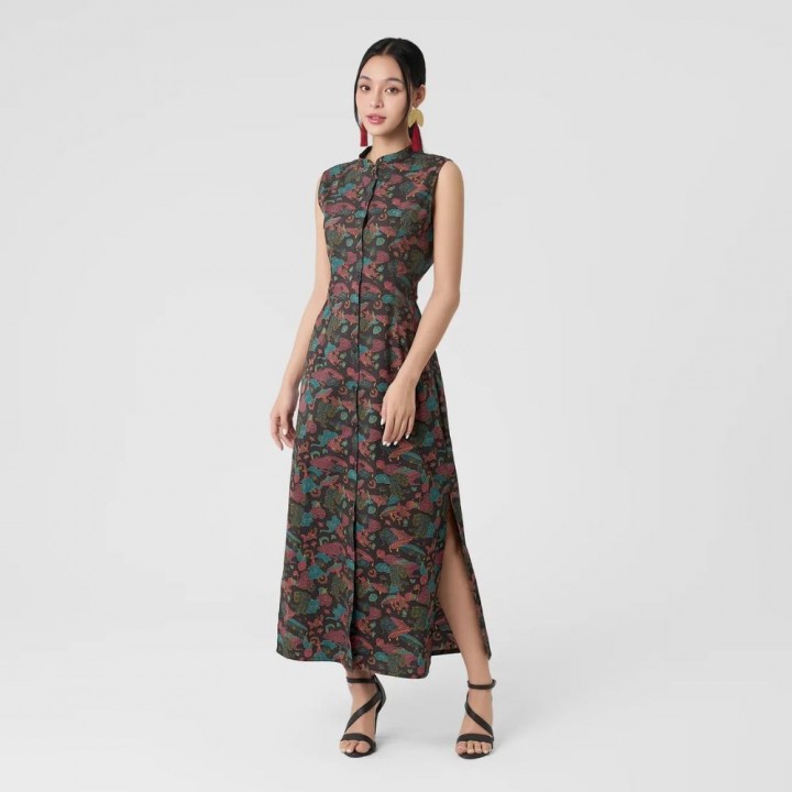 Cotton dress COLUMBA - FIRE TIGER